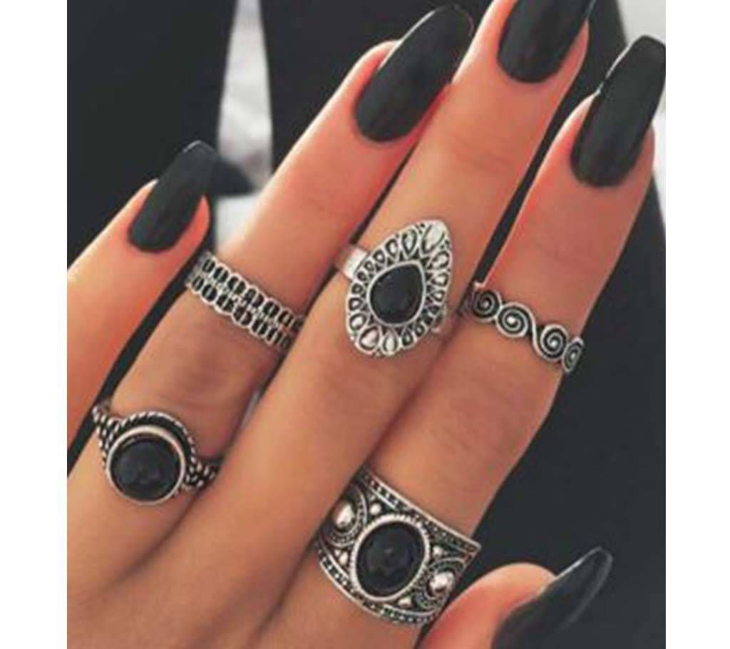 5 Pieces Finger Ring Set