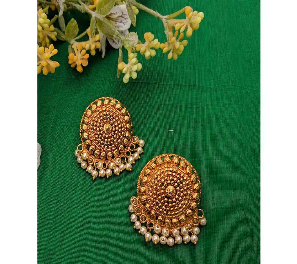 Handmade Gold Platted Earrings/ Kan Paswha