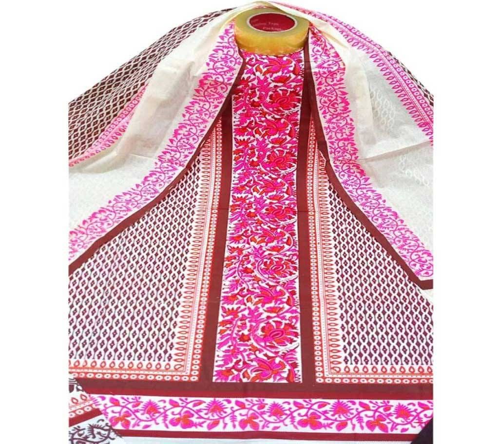 Unstiched block printed salwar kameez for woman seblock-1010
