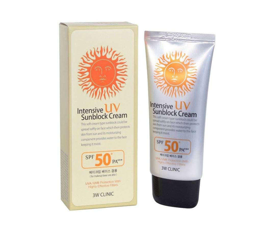 3w clinic intensive uv sunblock cream-50ml-Korea 