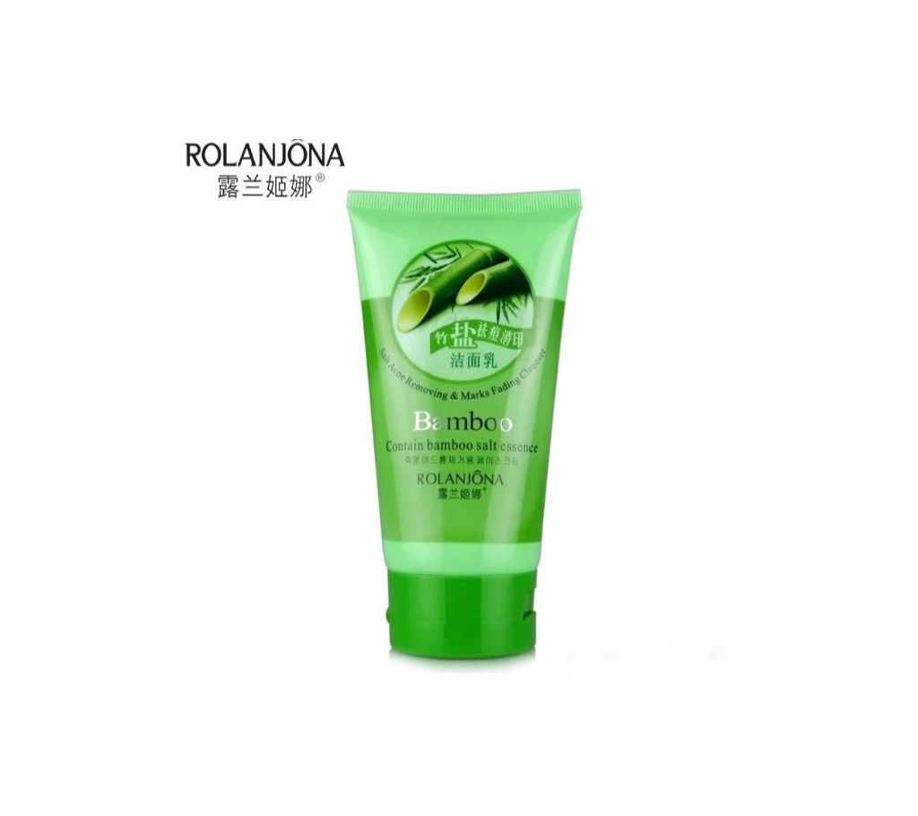 Rolanjona Bamboo Salt Acne Removing and Marks Fading Face Cleanser (150 ml) Big Size