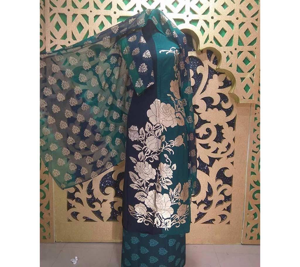 Unstitched Embroidery Three Pcs