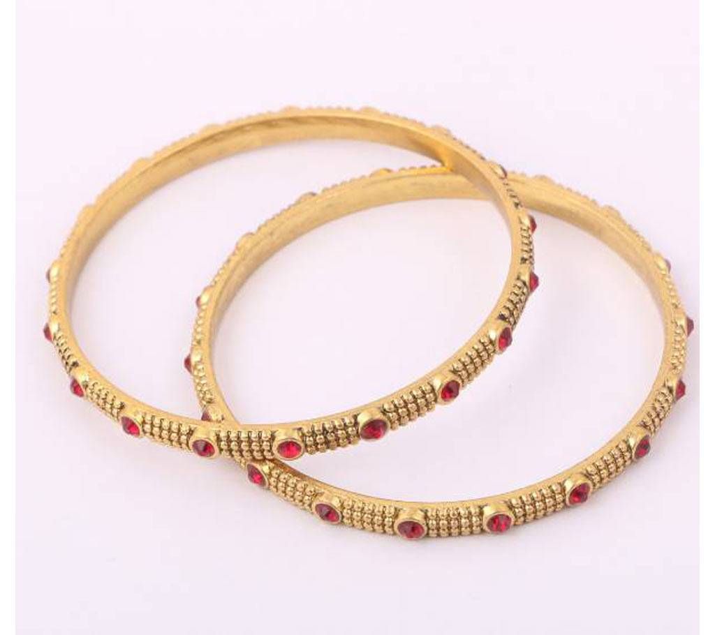 Stone Setting Gold Plated Bangles