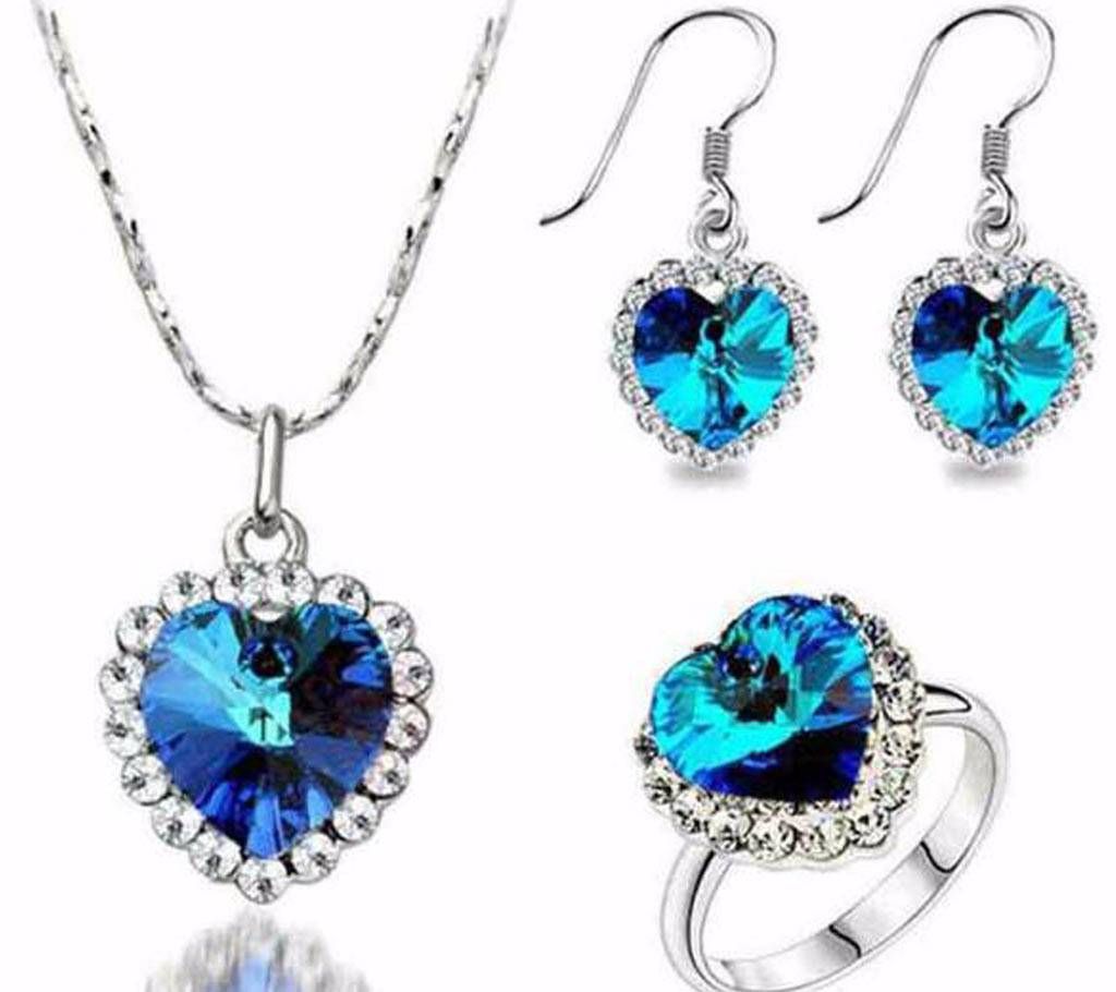 Heart Shaped Ladies Jewellery Set