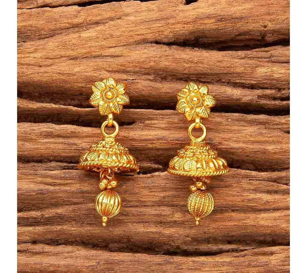  ANTIQUE JHUMKIS WITH GOLD PLATING 17923 (by Pink Point - KJ17923)