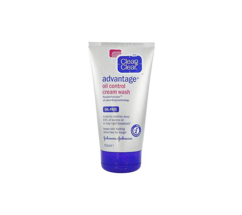 Clean & Clear Advantage Oil Control Creme Wash Oil free 150 ml UK 