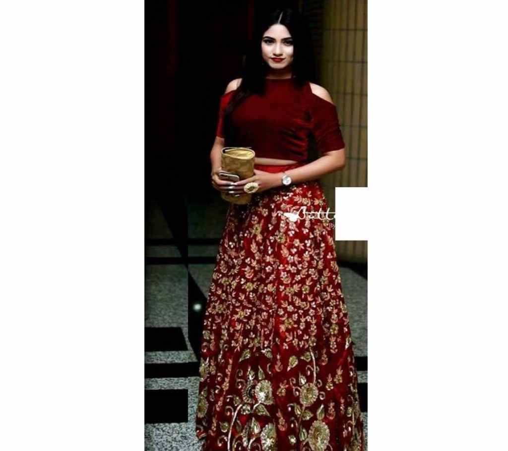  Semi Stitched Replica Georgette Long Suit
