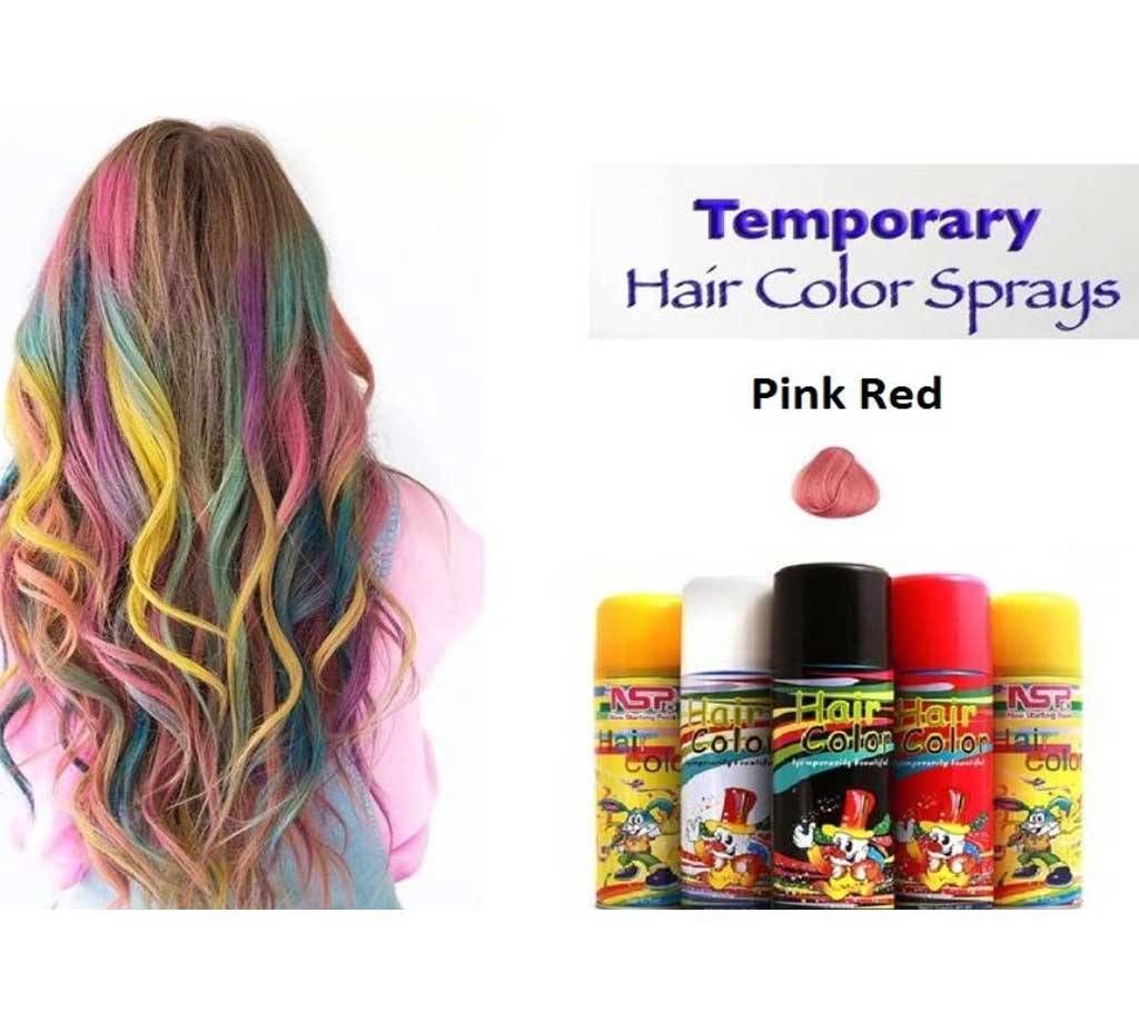 Temporary Hair colour spray Pink Red