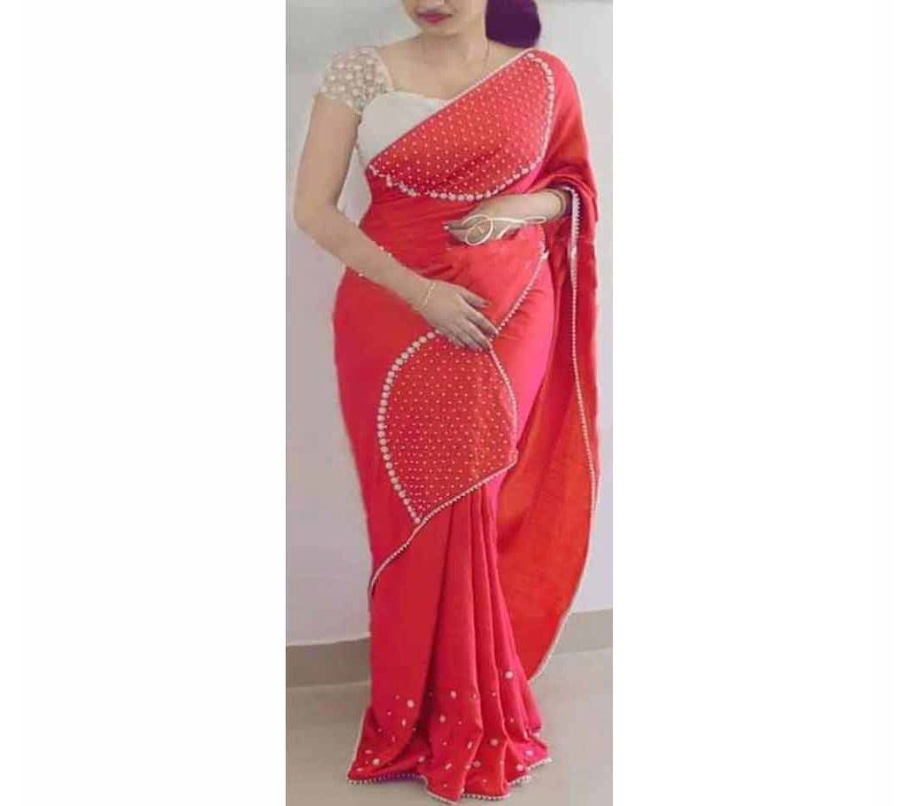 Silk Saree with Pearl