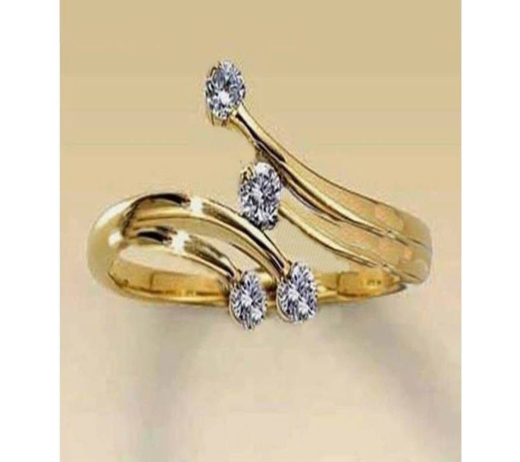 Rose Gold Plated Twin Stone finger Ring