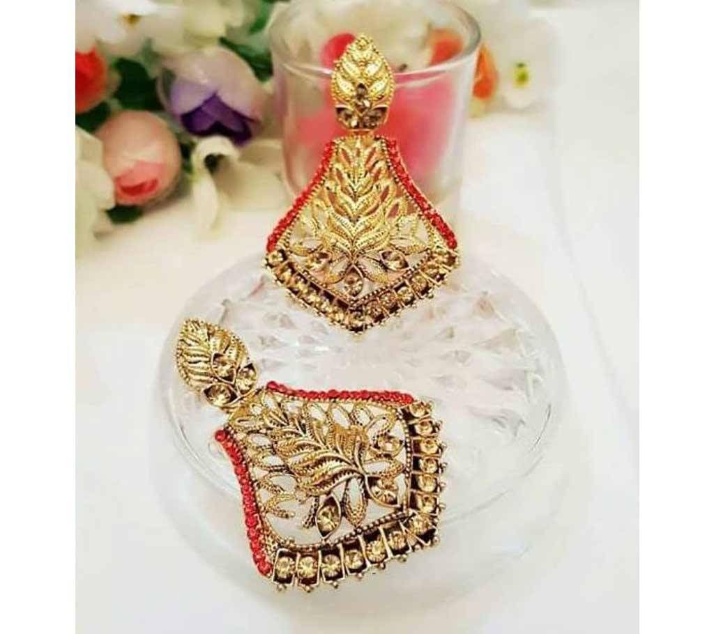 Golden Metal Earrings for Women