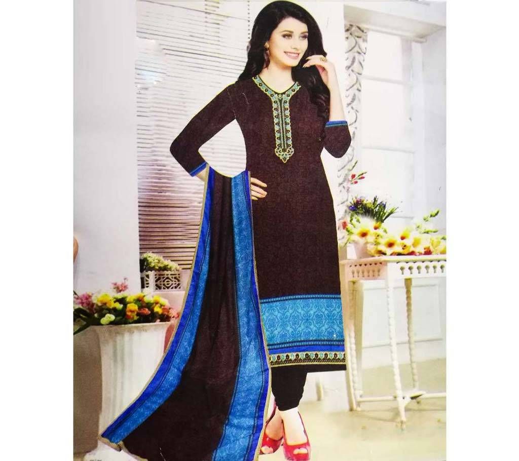 Tuba Cotton Unstitch Three Piece Dress For Women