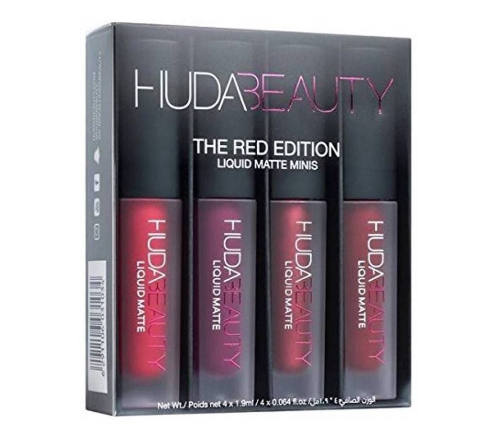 Huda Beauty Liquid Matte Lipstick Mini Set The Red Edition - UK 