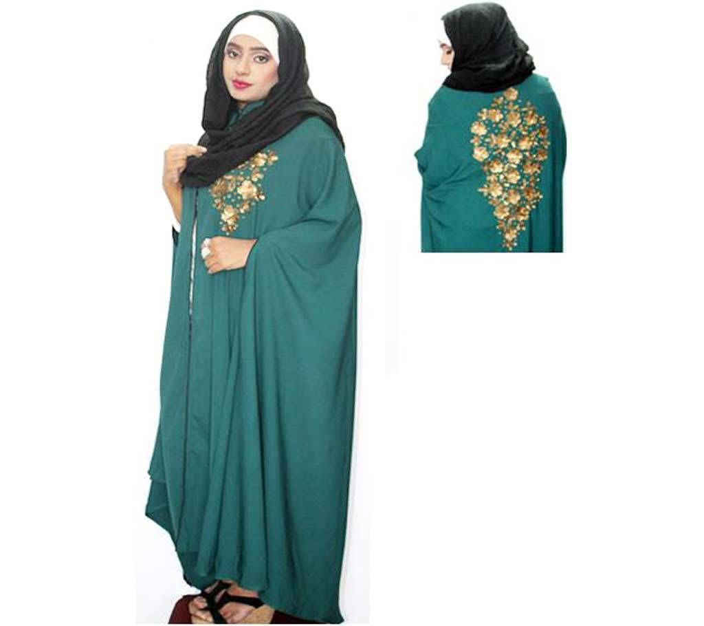 Long Cape Abaya Green