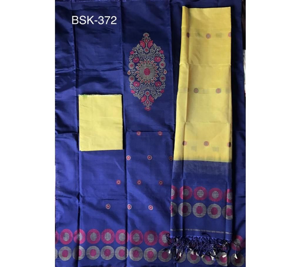 Half Silk Jamdani Three piece