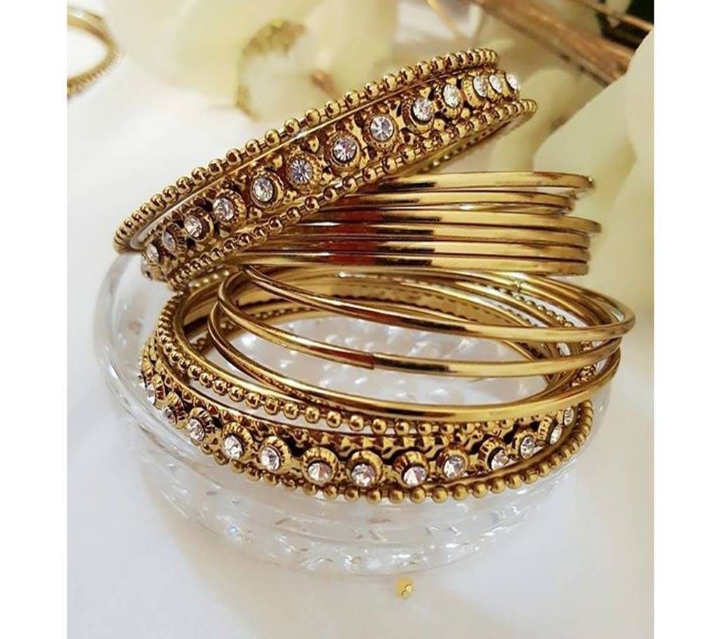 Entique Golden Color Bangles