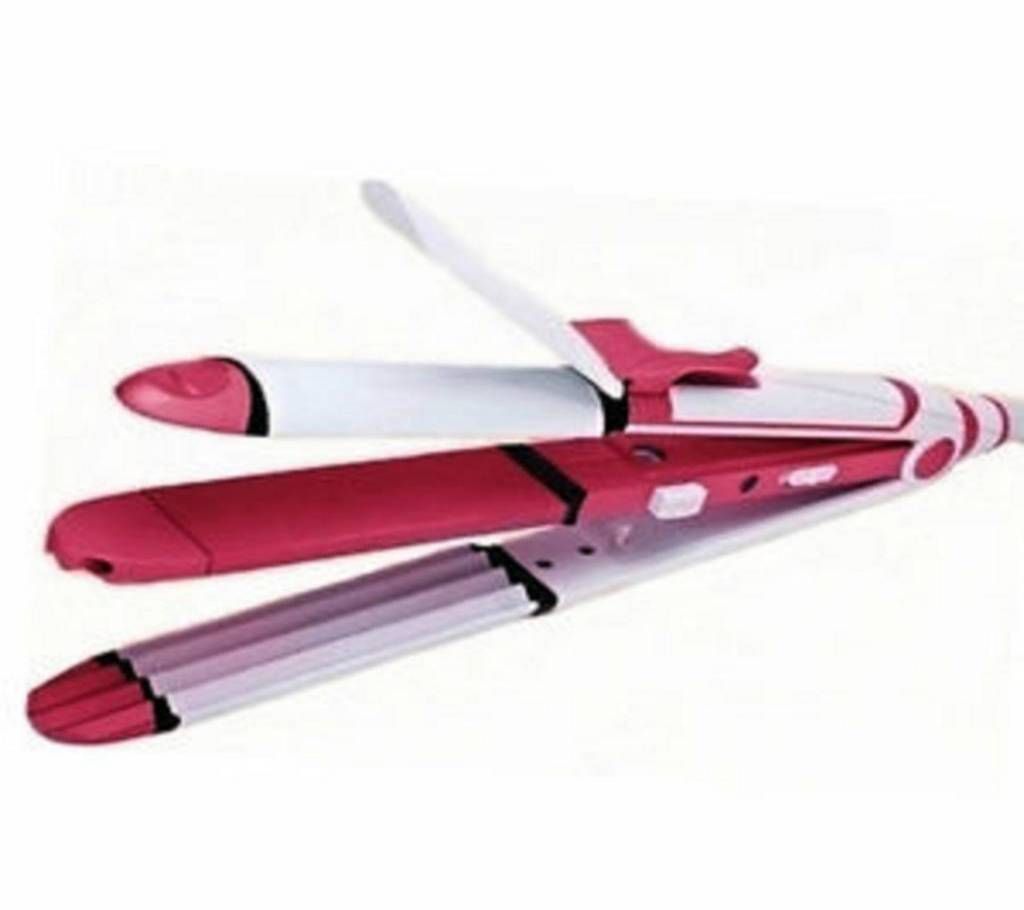 Kemei KM-1213 3 in 1 Hair Straightener Iron