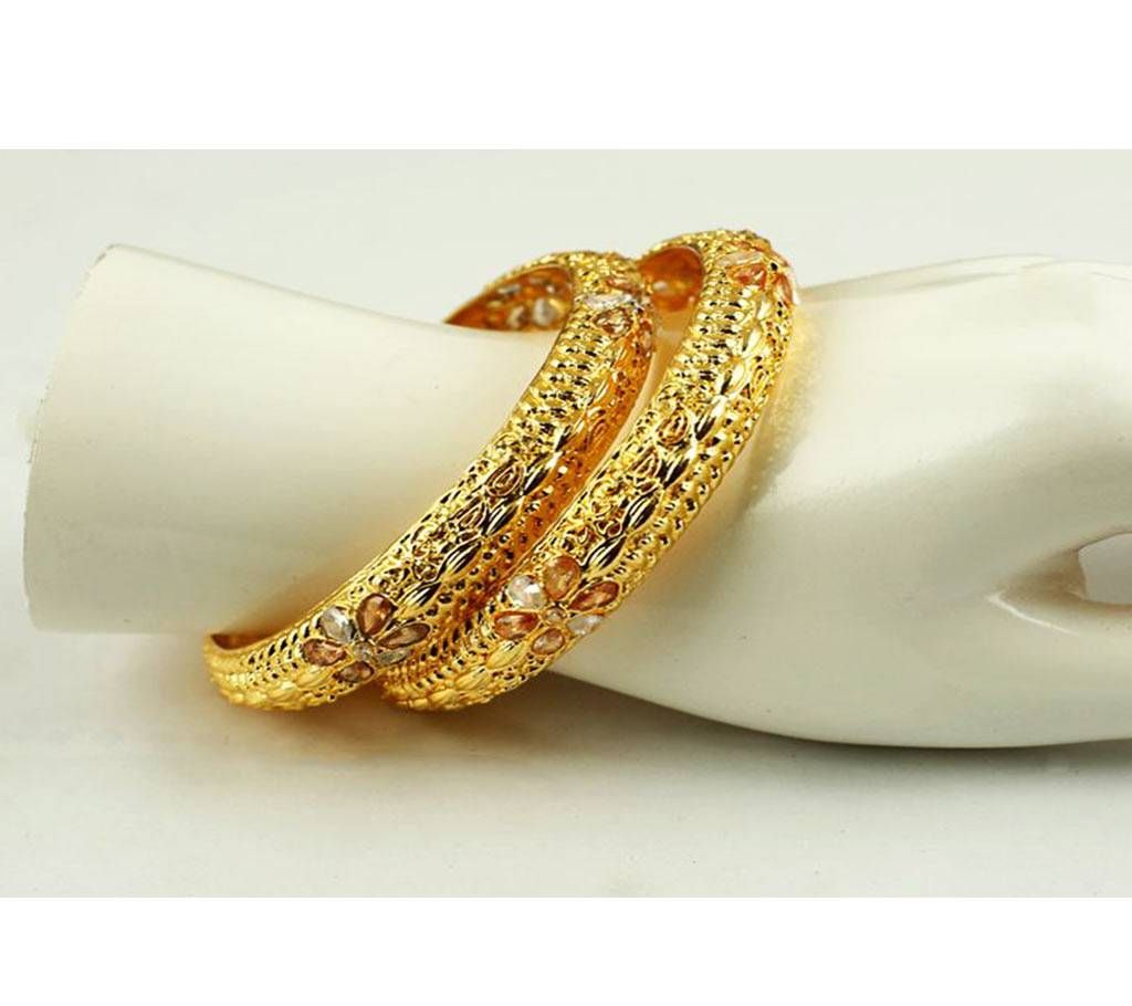 Goldpladet bangles (2 pcs)
