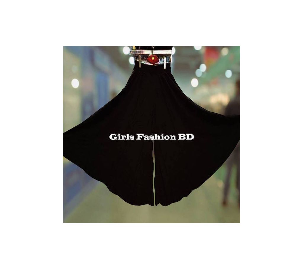 China Soft Linen Skirt Palazzo (Black)