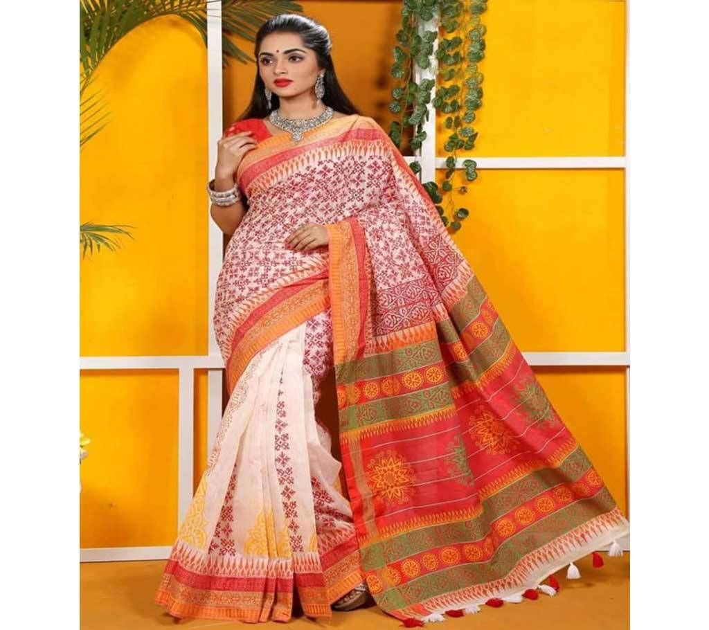 Tangail Silk (Block) Saree