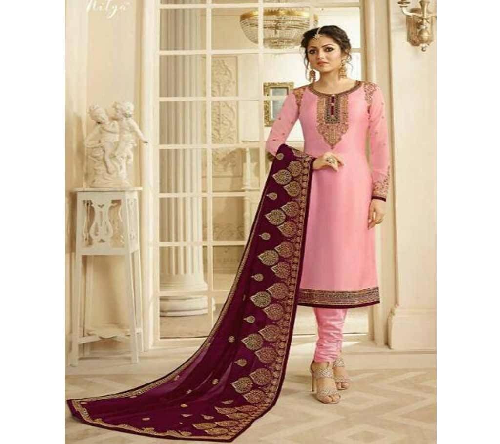 Unstitched Soft Georgette Three Pieces - Copy