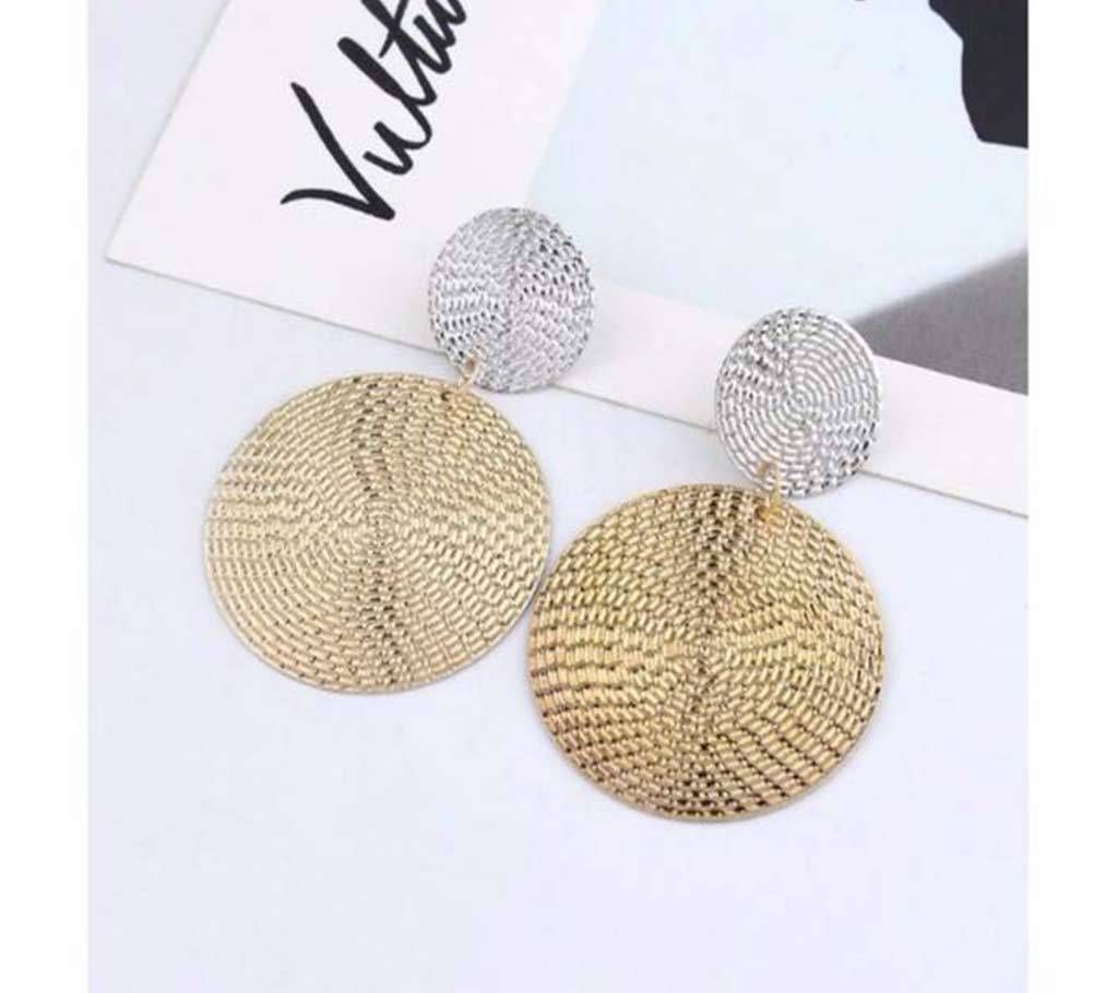 Gold Color Metal Sheets Drop Dangle Earrings