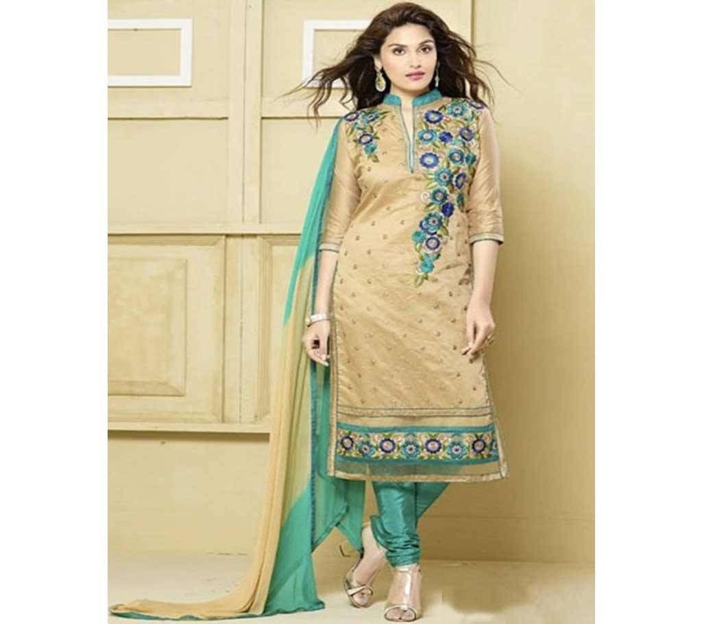 Unstiched block printed cotton replica salwar kameez seblock-8038