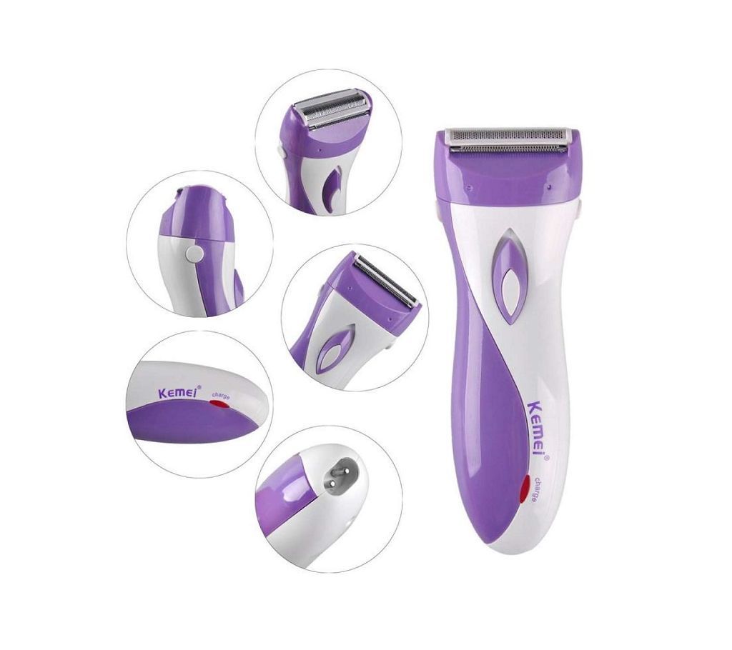 Kemei KM - 3018 Lady Rechargeable Electric Shaver Hair Remover