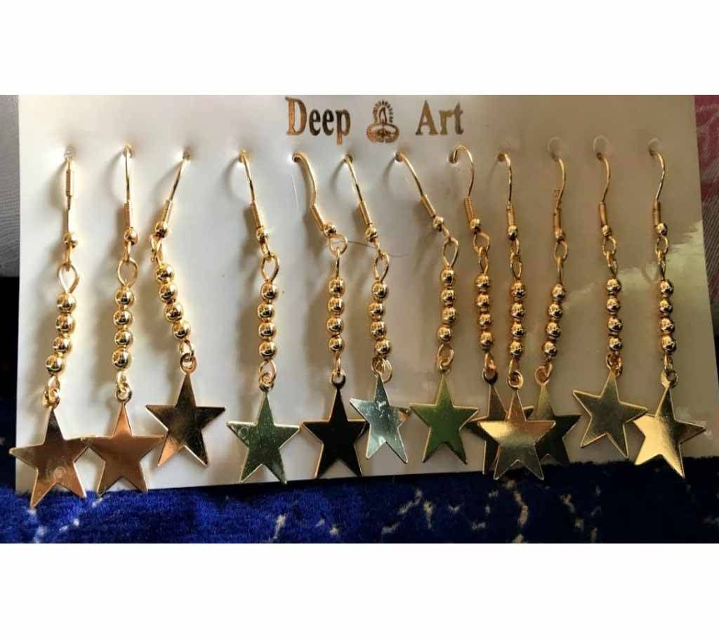 Indian Ear Ornaments (6 Pair) 