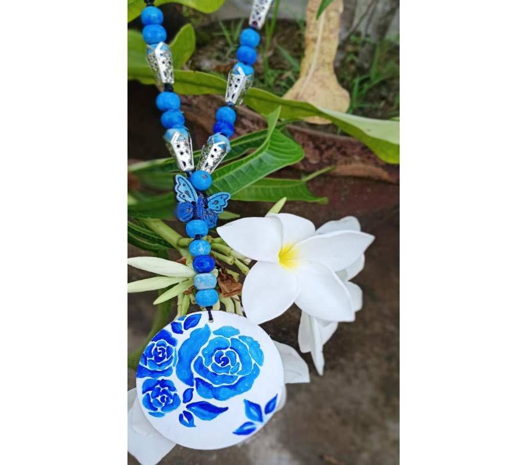 Blue rose pendant