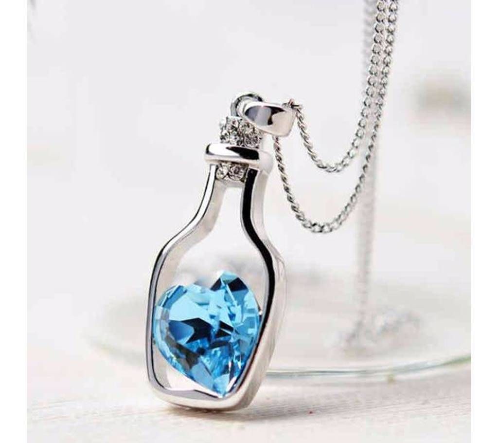Love Drift Bottles Crystal Chain Pendant