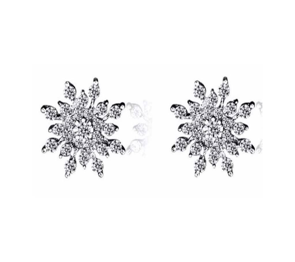 Rhinstone Crystal  snowflake  Earrings For Women