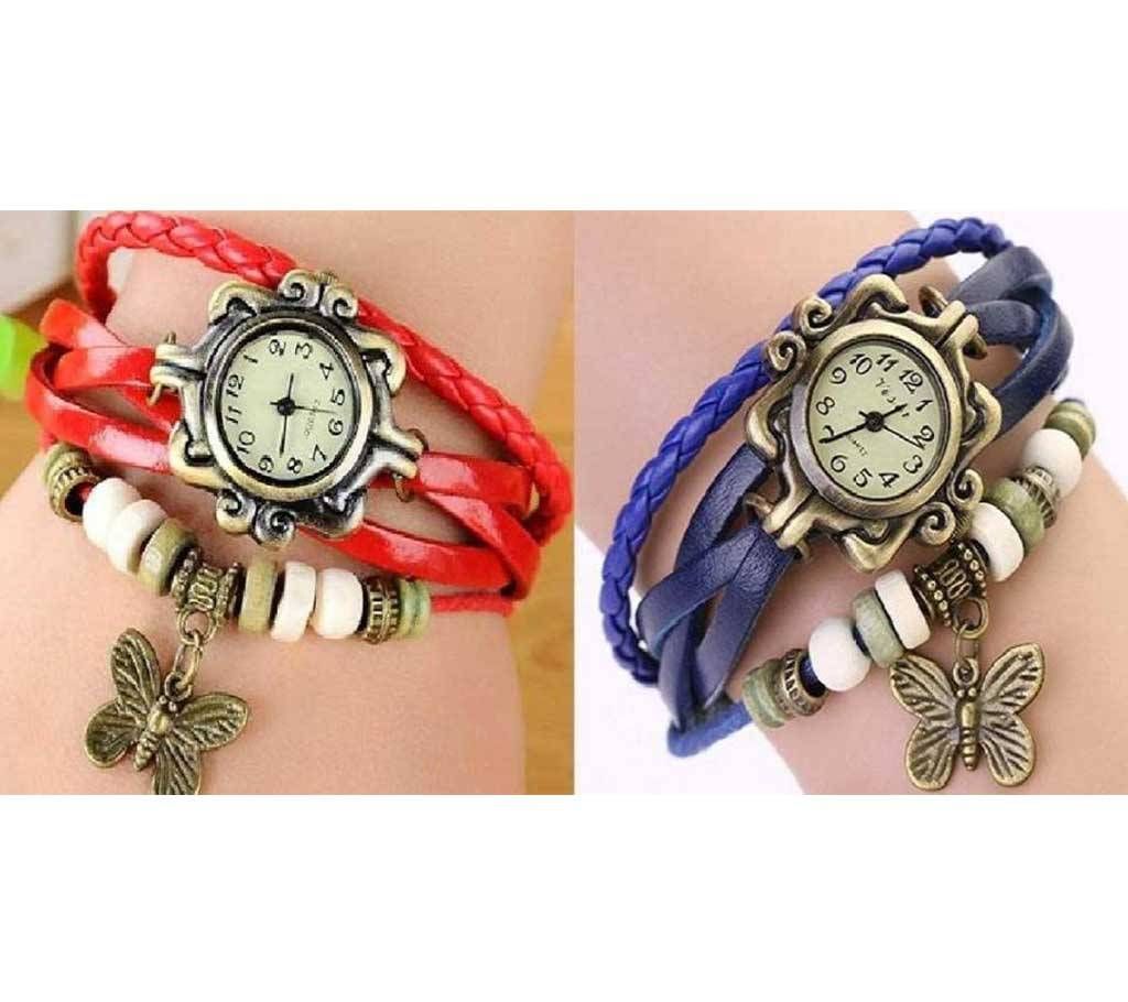 Woman Bracelet Wrist Watch Combo