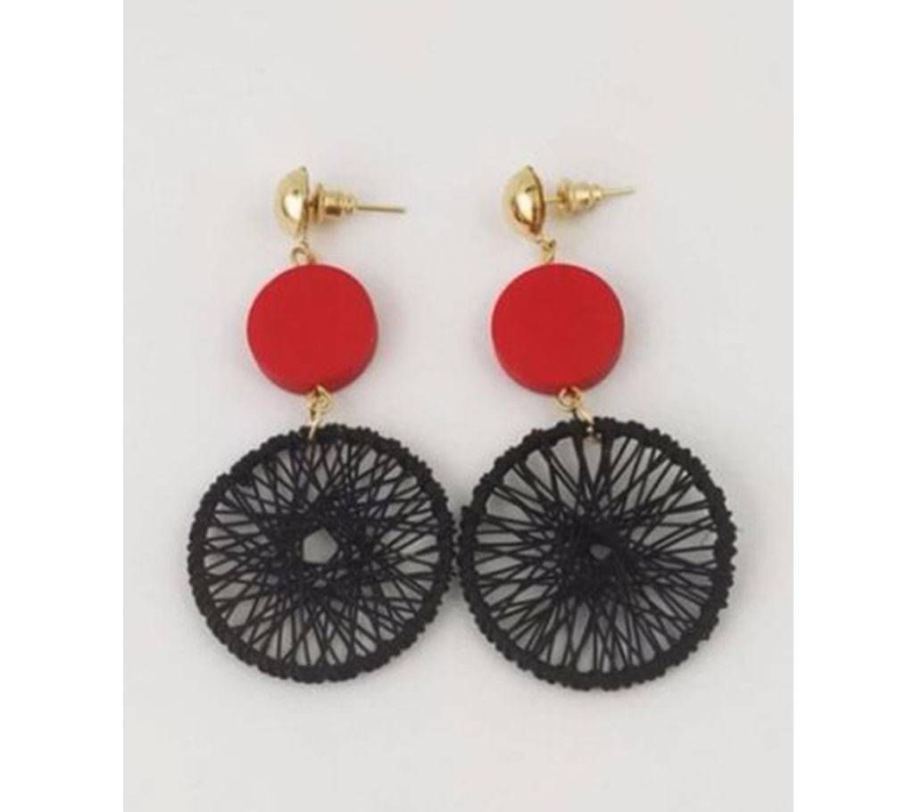 Large Circle Pendant Long Earrings For Women