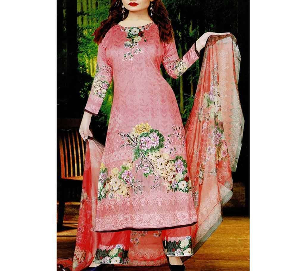 Unstitch Digital Print Lawn Three Pcs - U035