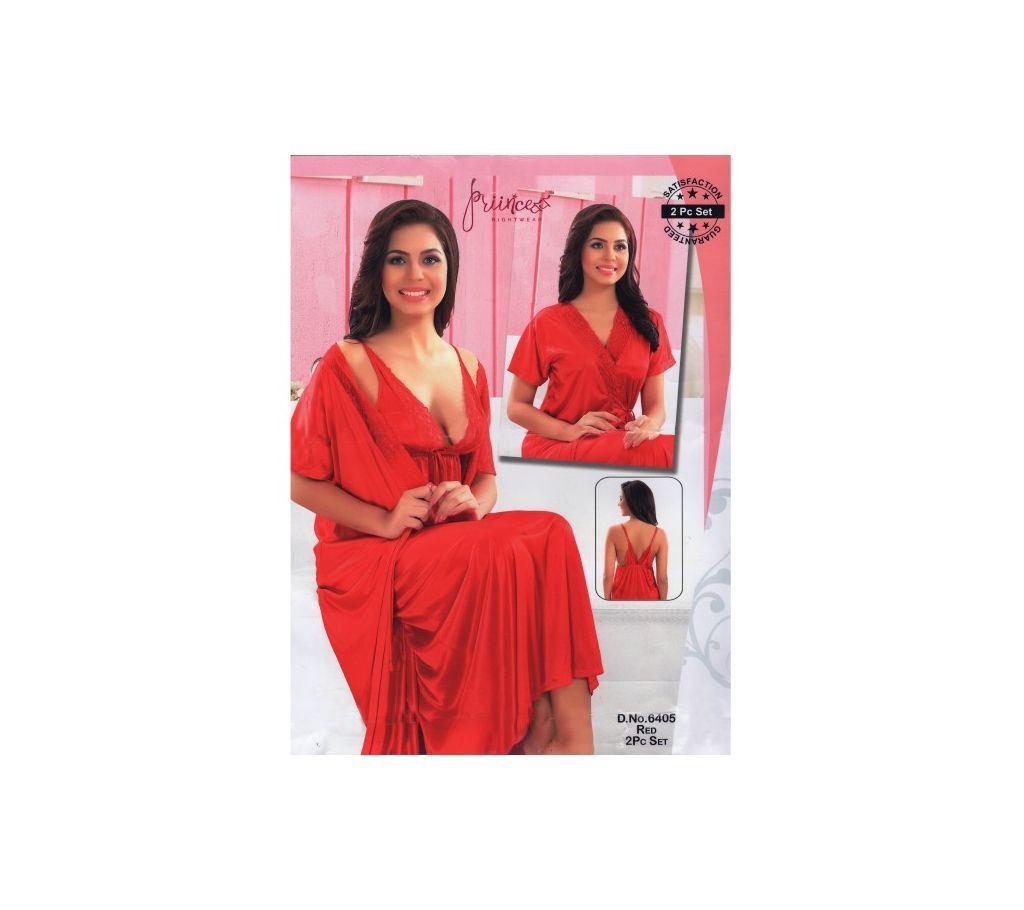 Two part Night Dress-6405 Red