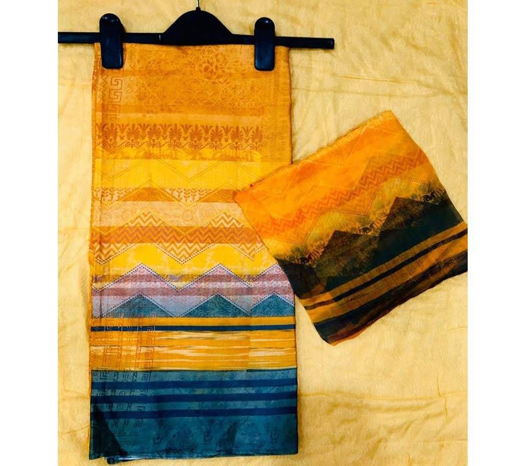 Ferdous Unstitched Lawn 2Pcs Yellow