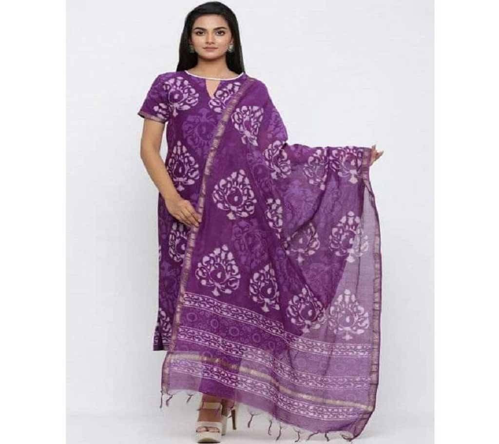 Cotton Un-Stitched Salwar Kameez for Women 