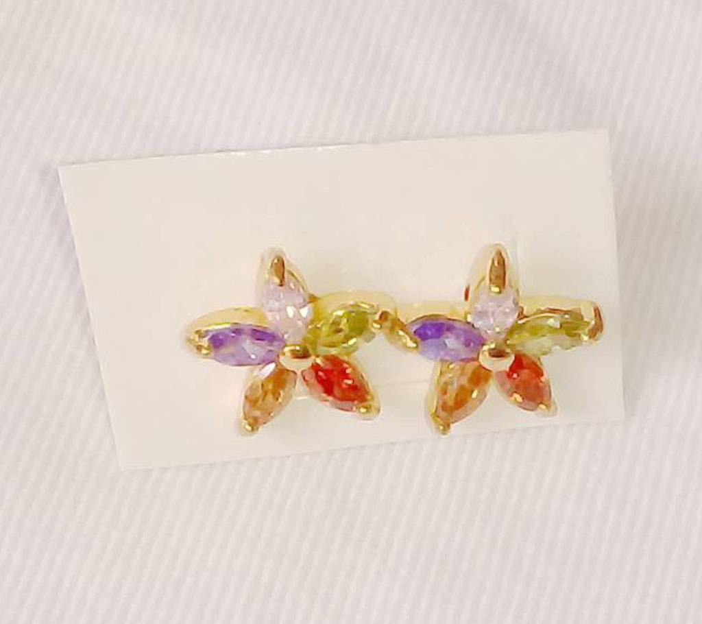 metal stone setting earring 