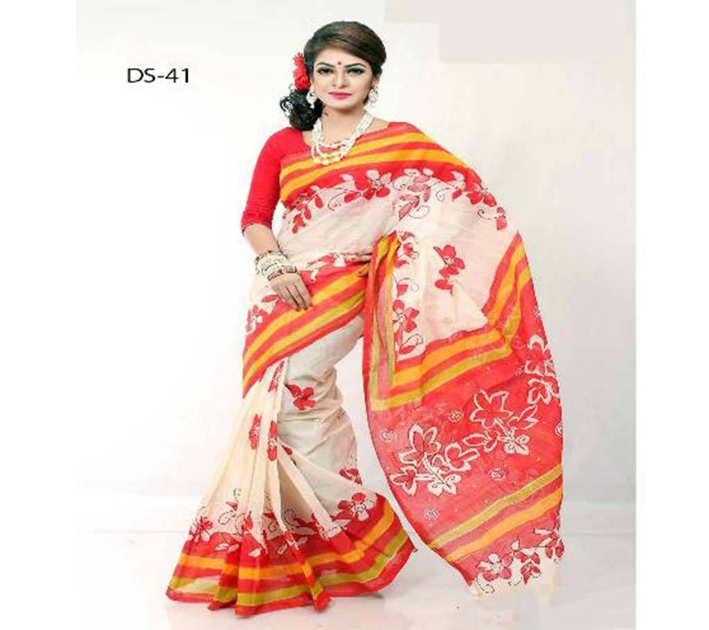 Cotton kota hand print sharee