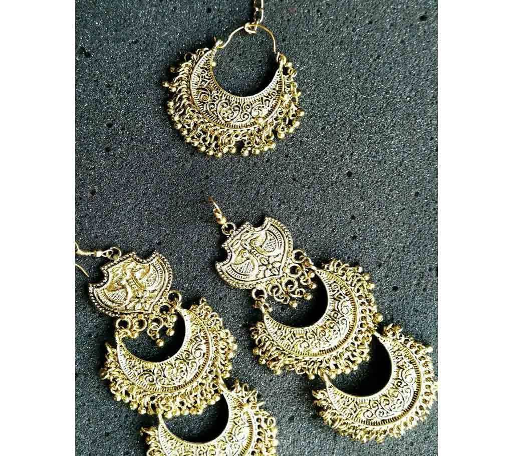 earring and tikli set 
