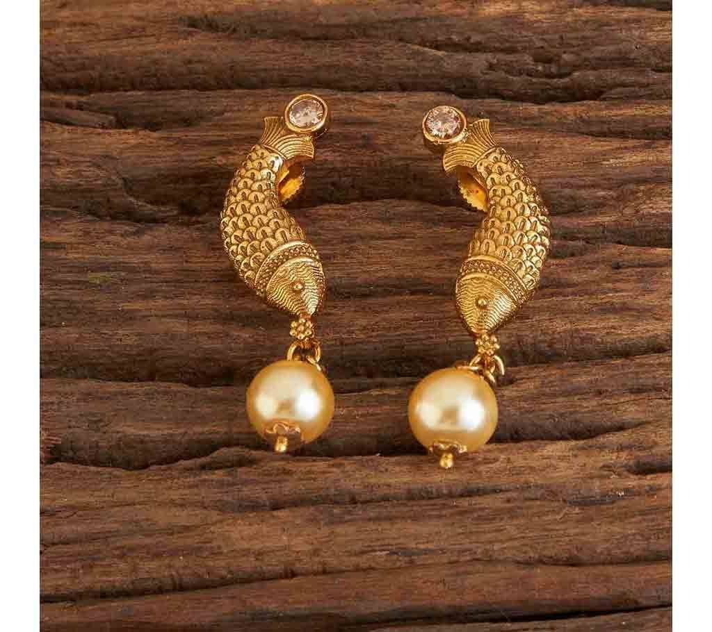  Antique Delicate Earrings With Gold Plating 15647 (by Pink Point - KJ15647)