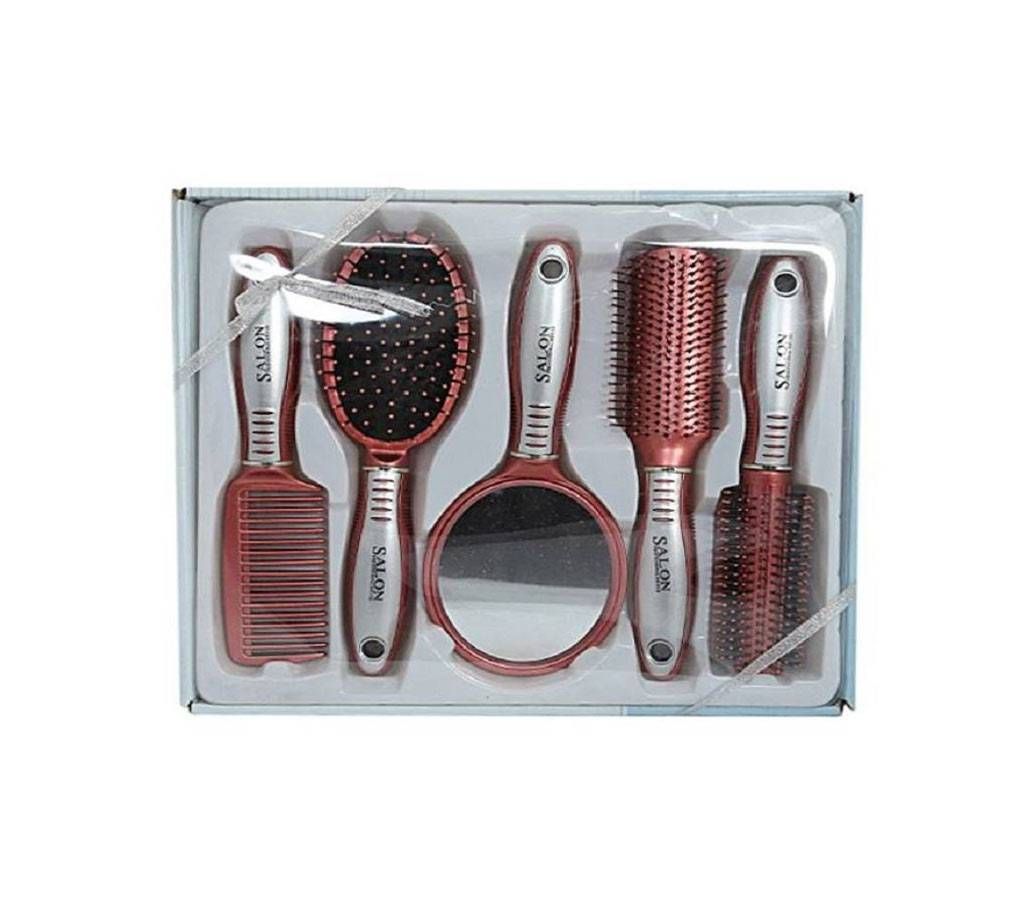 Aristocrate Makeup Brush set - FireBrick and Silver 