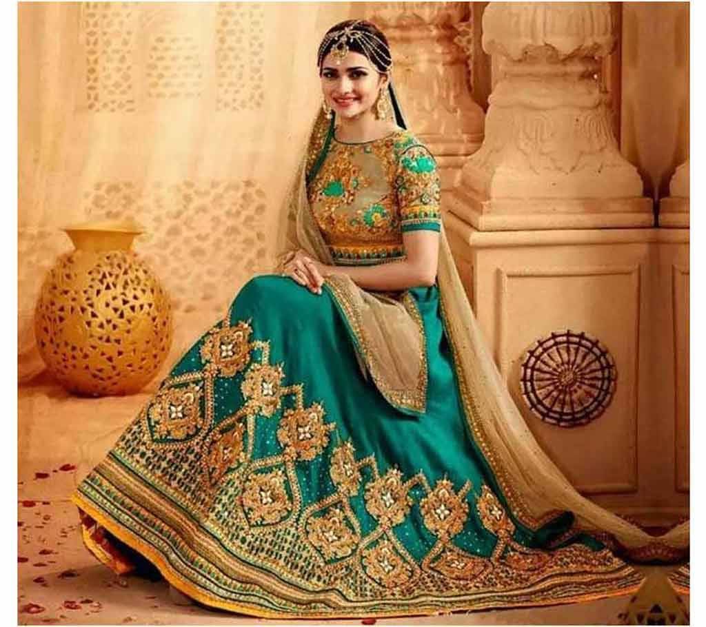 Unstitched Indian Cotton Designer Embroidery Dress (Copy)