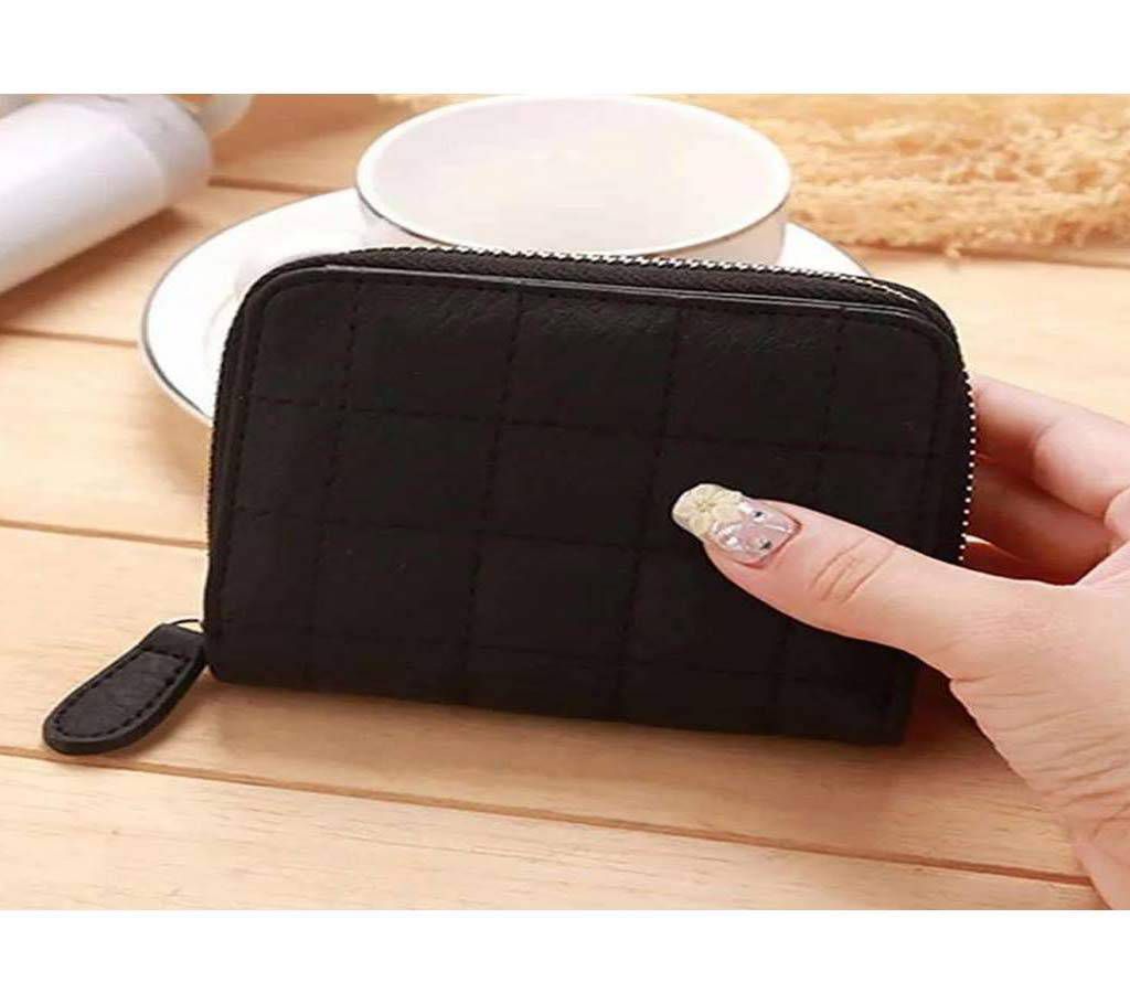 High Quality Artificial leather wallet and card holder for women (Black)