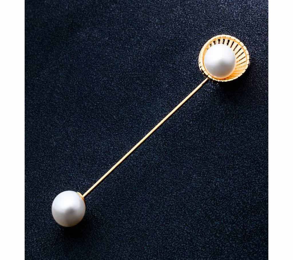 Pearl Ginkgo Biloba Brooch Pins For Women