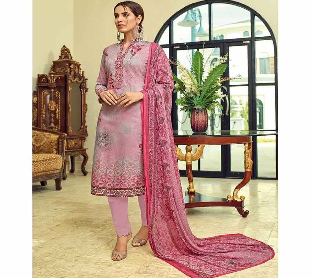 Indian Unstitched cotton Lawn three pieces