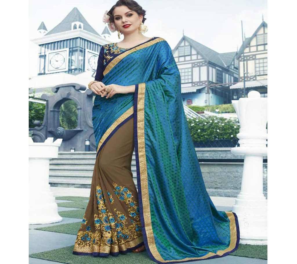 Georgette and embroidery work saree nsc-712