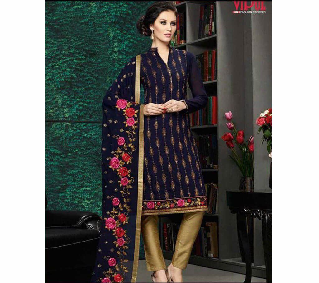 VIPUL Semistitched Georgette Embroidery Three Piece (Copy)