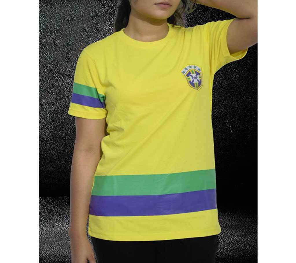 Brazil Jersey Design Half sleeve T-shirt For Men